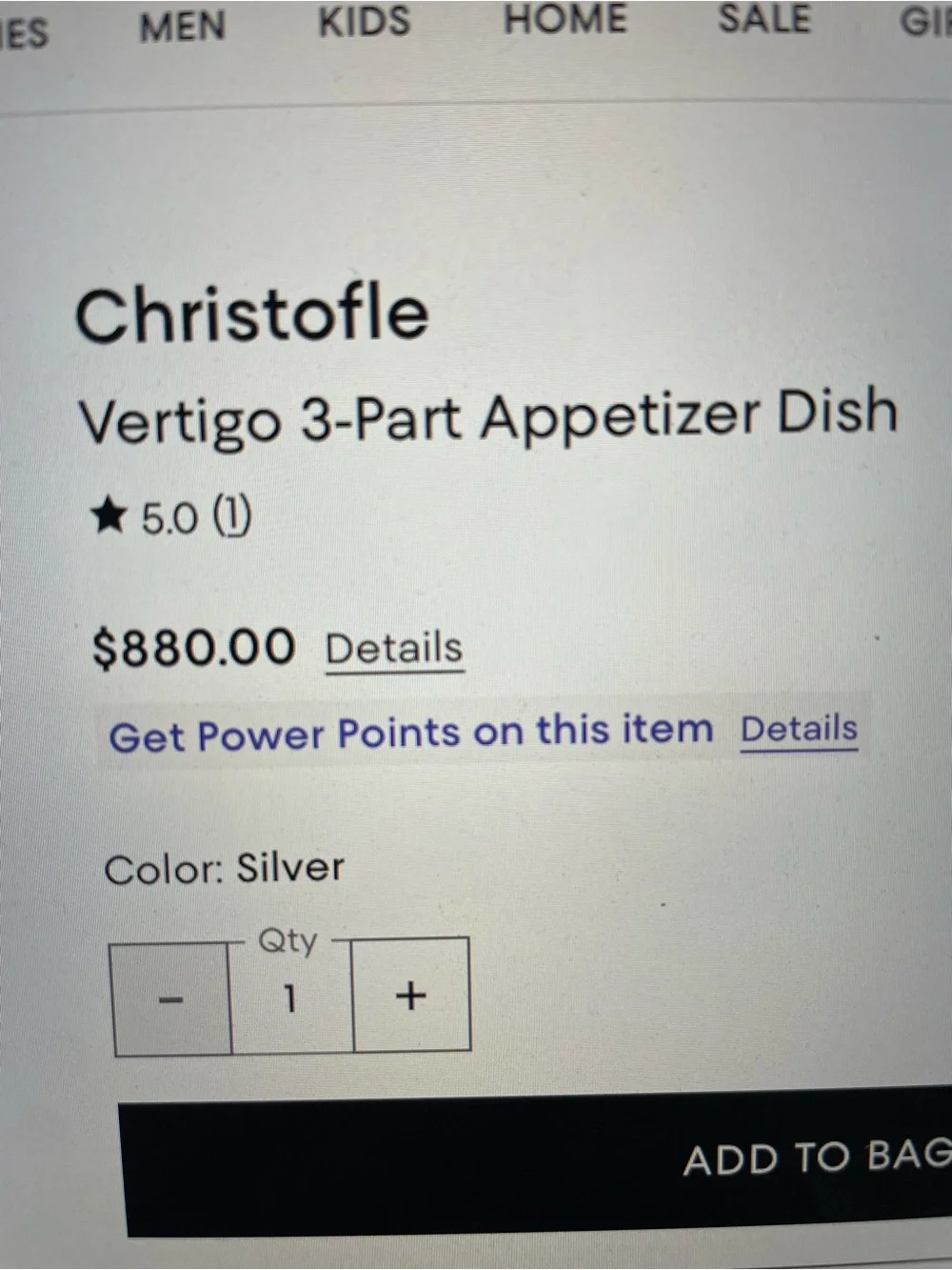 Christofle Vertigo three part dish/server